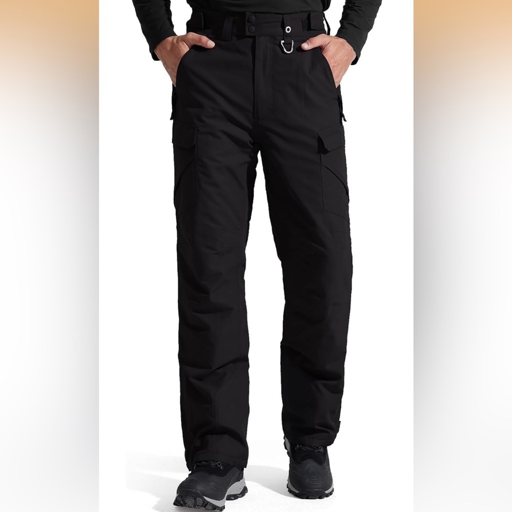 Waterproof Snow Insulated Pants  Skiing Snowboarding Pants W/Zipper Pockets